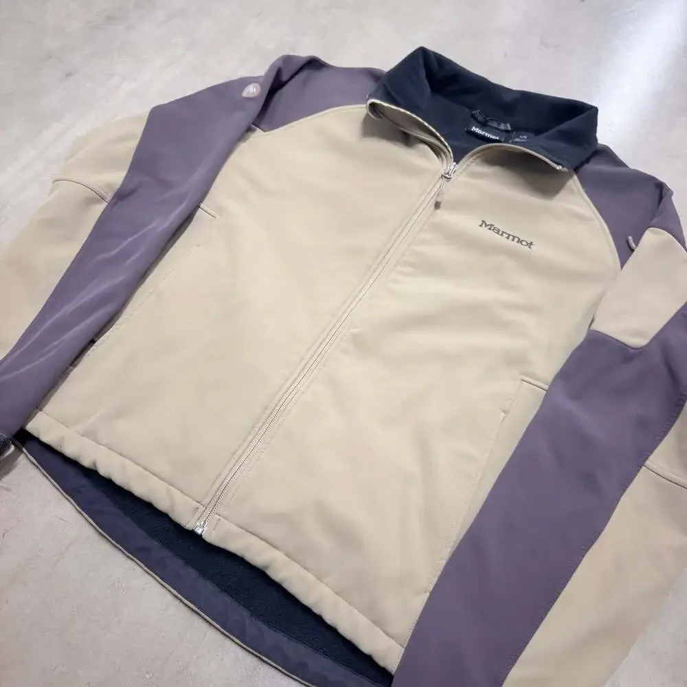 Marmot Men's Softshell Windbreaker Jacket Tan Gray Size Large